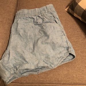 Madewell chambray pylon shorts size medium